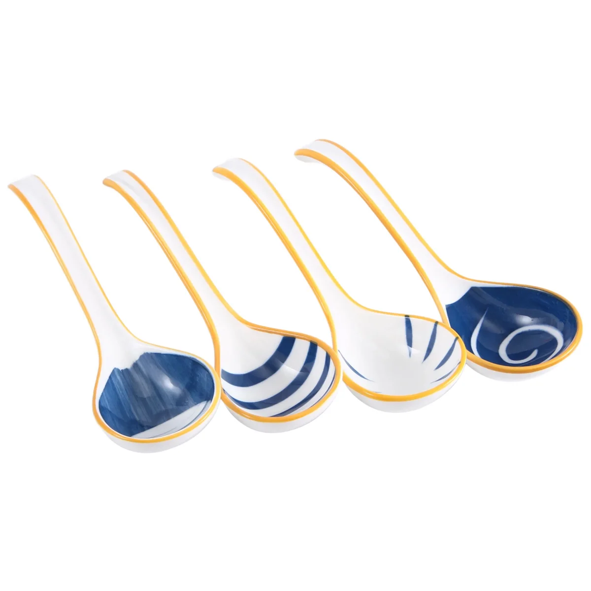 Керамические ложки для супа, набор японских суповых ложок с длинной ручкой, суповые ложки для лапши Фе Рамен, Wonton, клецки, риса, хит продаж
