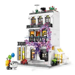 Europe Garden Street Series MOC 86012 House Modular Architecture Model Building Blocks Brick Set DIY Toy Gift for Children