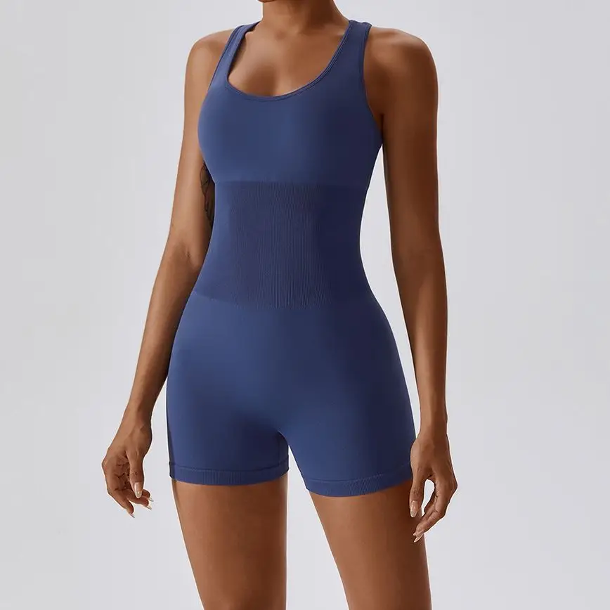 

MODITIN Gym Fitness Push Up Jumpsuit Bra Tops Shorts for Women Pretty Back Chic Sports Workout Sexy Wear Hot