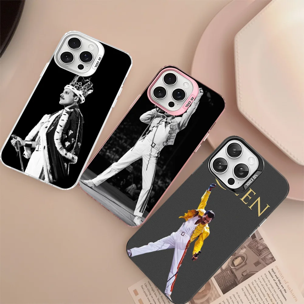 Freddie Mercury Queen Phone Case For iPhone 16 15 14 13 12 11 Pro Max X XR XSMAX 8 7 Plus Matte Shockproof Back Cover