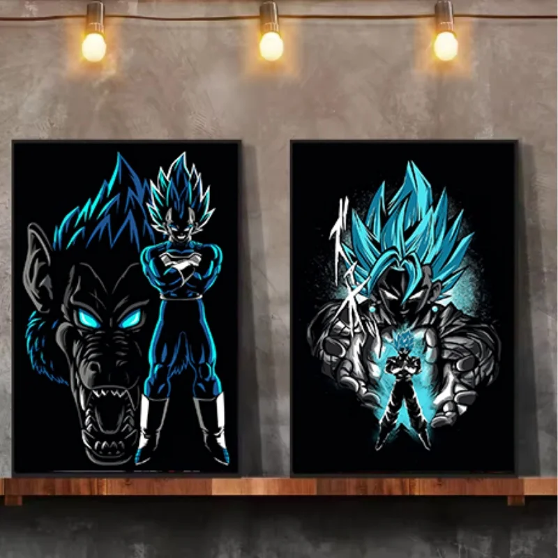 

Dragon Ball Anime Poster Goku Vegeta High Definition Canvas Home Decor Wall Art Hanging Painting Picture Holiday Gift Classic