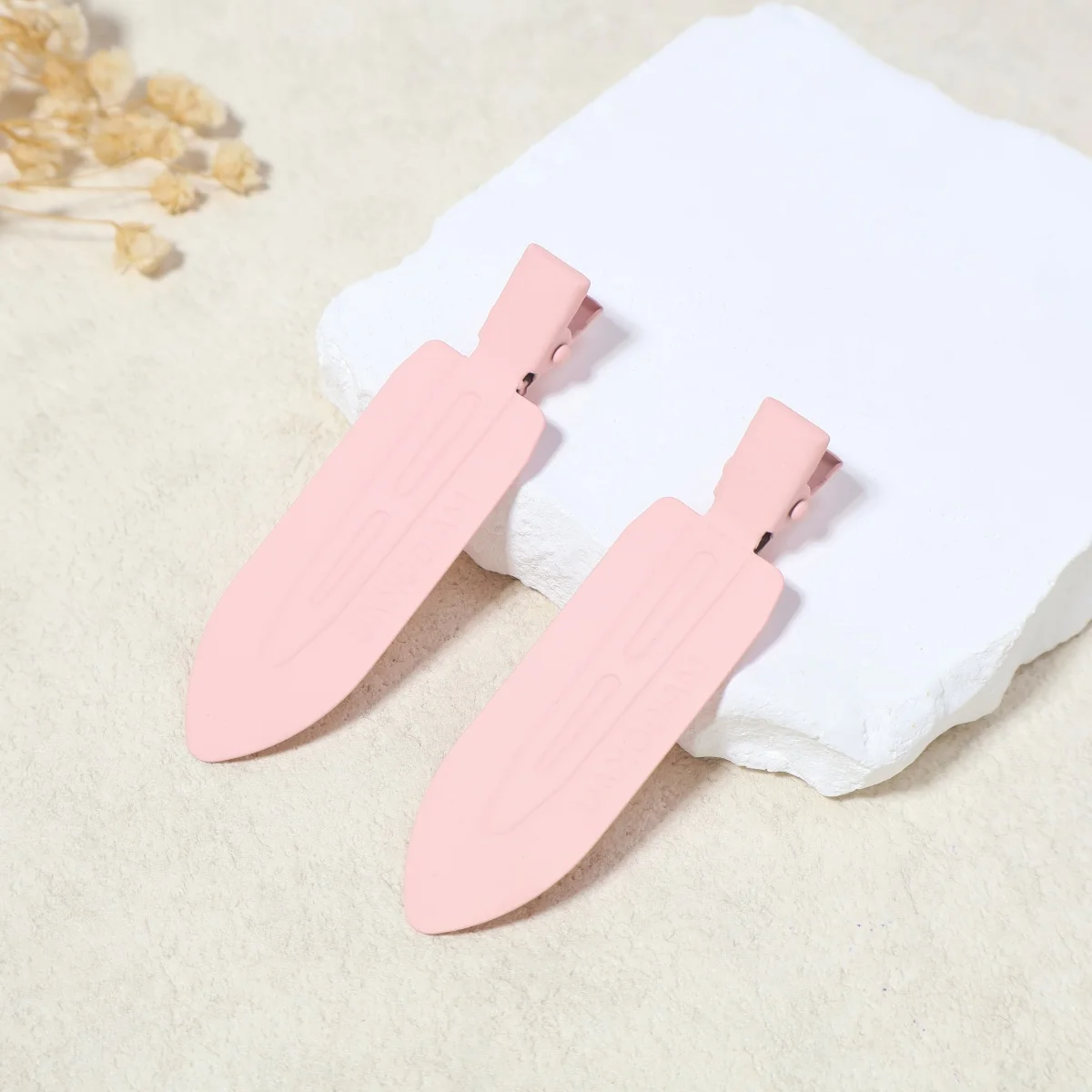 

4Pcs No Slip Clips Cream Glue Ins Style Bangs Side Duckbill Alligator Clips Accessories