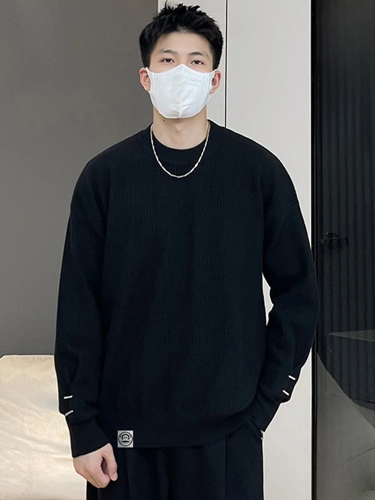 

PaulFrank Bla Long Sve round Ne Knitted Sweater for Men Autumn Inner Wear Casual Loose Fit Winter Thiened Youth Faion