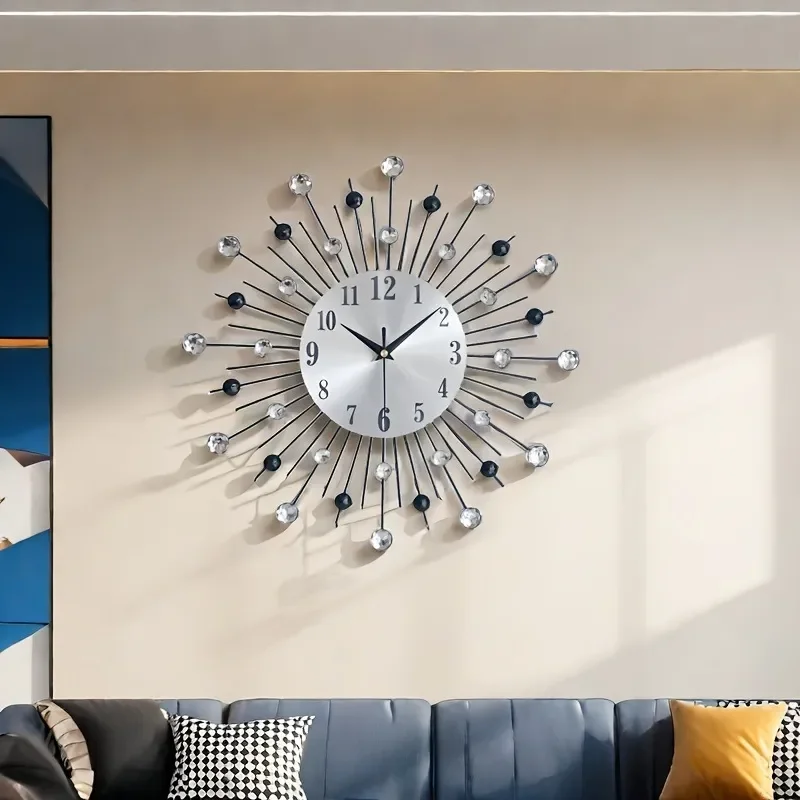 for Gypsy Wrought Iron Wall Clock Metal European Simple Living Room Decoration Silent Fashion Clock