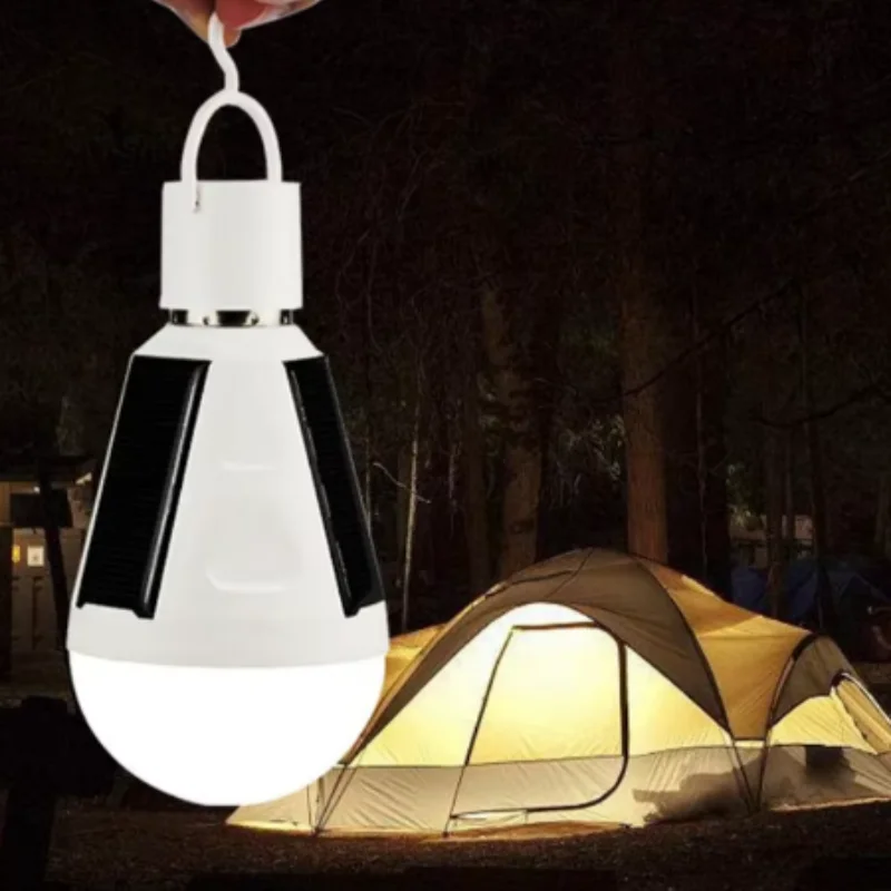 LED Solar Power Bulb Protable LED Solar Lights Rechargeable Lampada LED Waterproof Outdoor Camps Tent Garden Lights Dropshipping