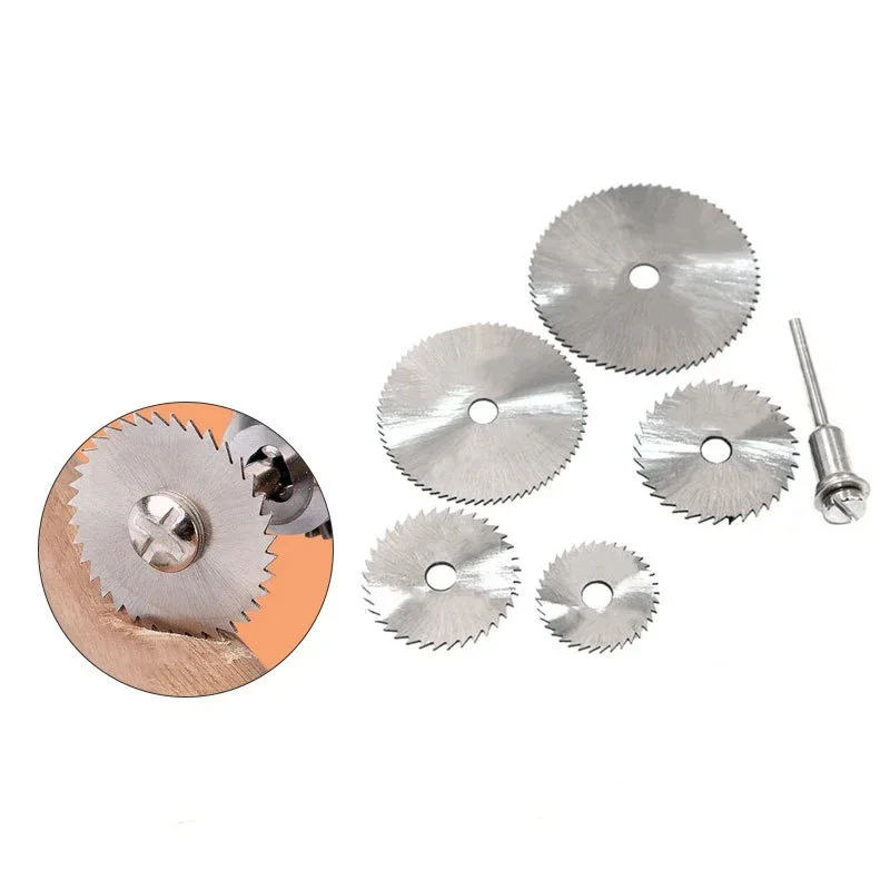 قطع عالية السرعة منشارا شفرة مطحنة كهربائية صغيرة 5PCBandsaw + ربط قضيب مجموعة من كربيد النجارة رقيقة الفولاذ المقاوم للصدأ