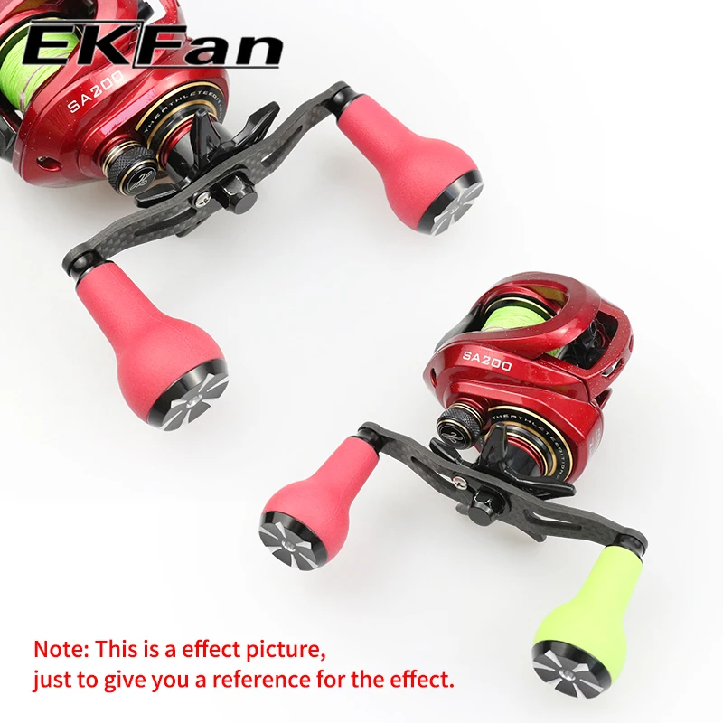 EKFan 105mm Baitcasting-Angelrollengriff für A/S/D 7*4/8*5 Loch Kohlefaser-Köderrollengriff TPE-Knopf DIY-Teile Zubehör – Detail 1