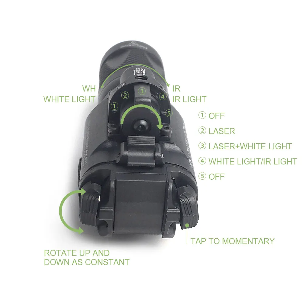 Imagem -05 - Sotac Gear-luz de Escoteiro Tático com Interruptor X400v ir X400 X400u Arma Lanterna de Caça