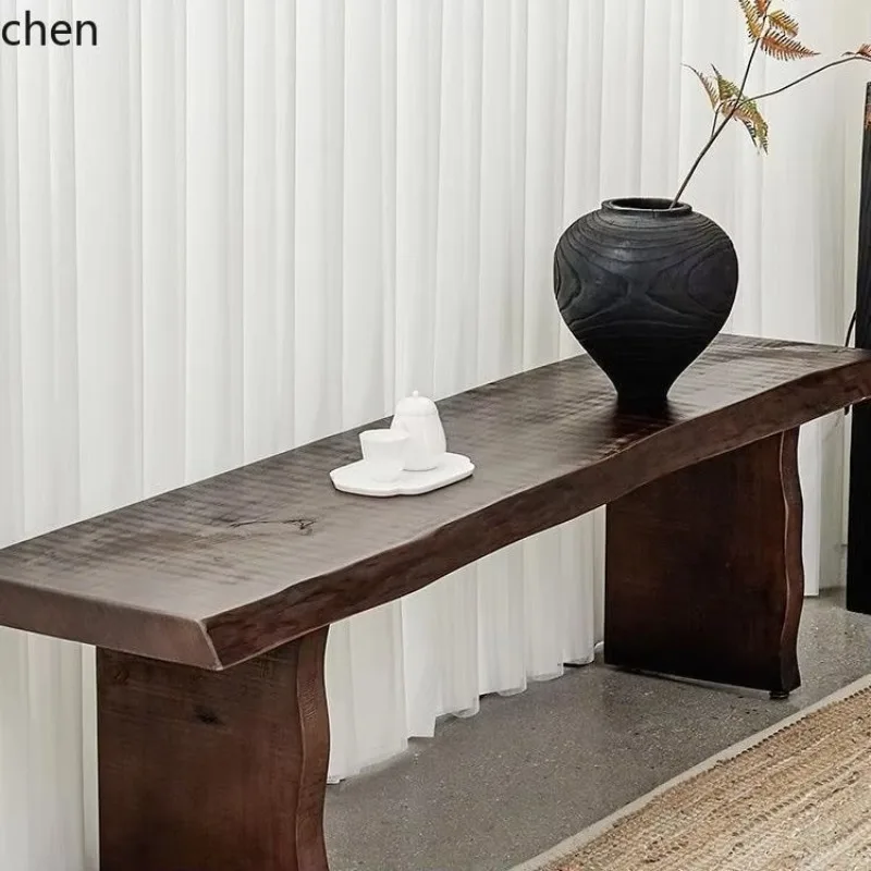 

DSA Wabi-Sabi Style Irregular Doorway Wall Shoe Changing Bench Clothing Store Simple Long Strip Bench