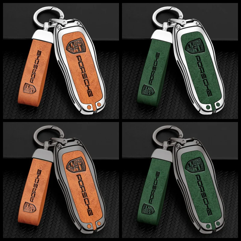 Car Smart Key Case Cover Shell For Porsche Panamera Spyder Carrera Macan Boxster Cayman Cayenne 911 970 981 Keychain Accessories