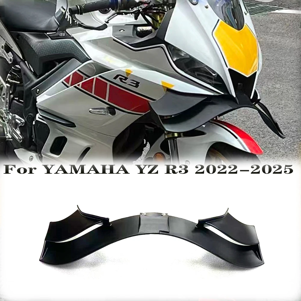 

Motorcycle Downforce Naked Frontal Spoilers Winglet Aerodynamic Wing Front Spoiler Kit For YAMAHA R3 2022 2023 2024 2025