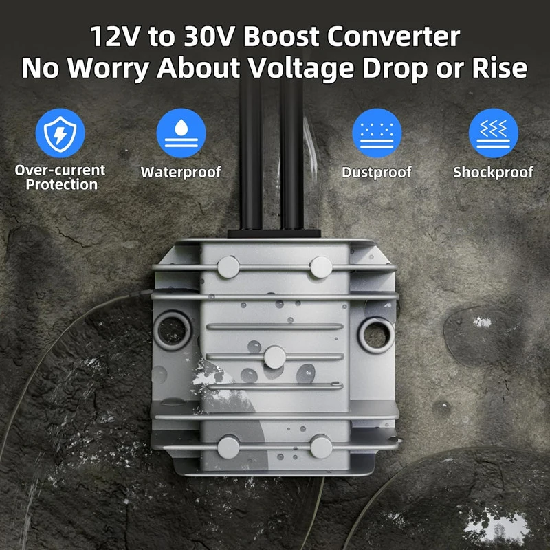 1pc Mini Cable Car Adapter With Step Up Converter 12V Power Cable With Cigarette Lighter Plug 12-24V To 30V 3.5A Conversion