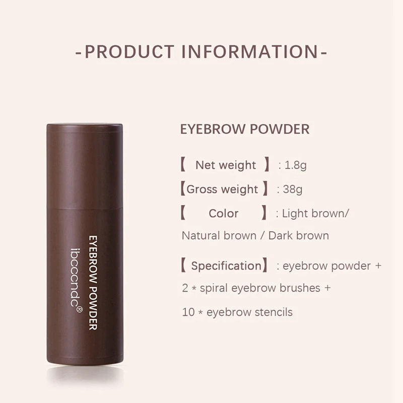 Ibcccndc Kit Stencil per timbri per sopracciglia, testina riutilizzabile, attaccatura dei capelli impermeabile a lunga durata migliora il trucco per le donne