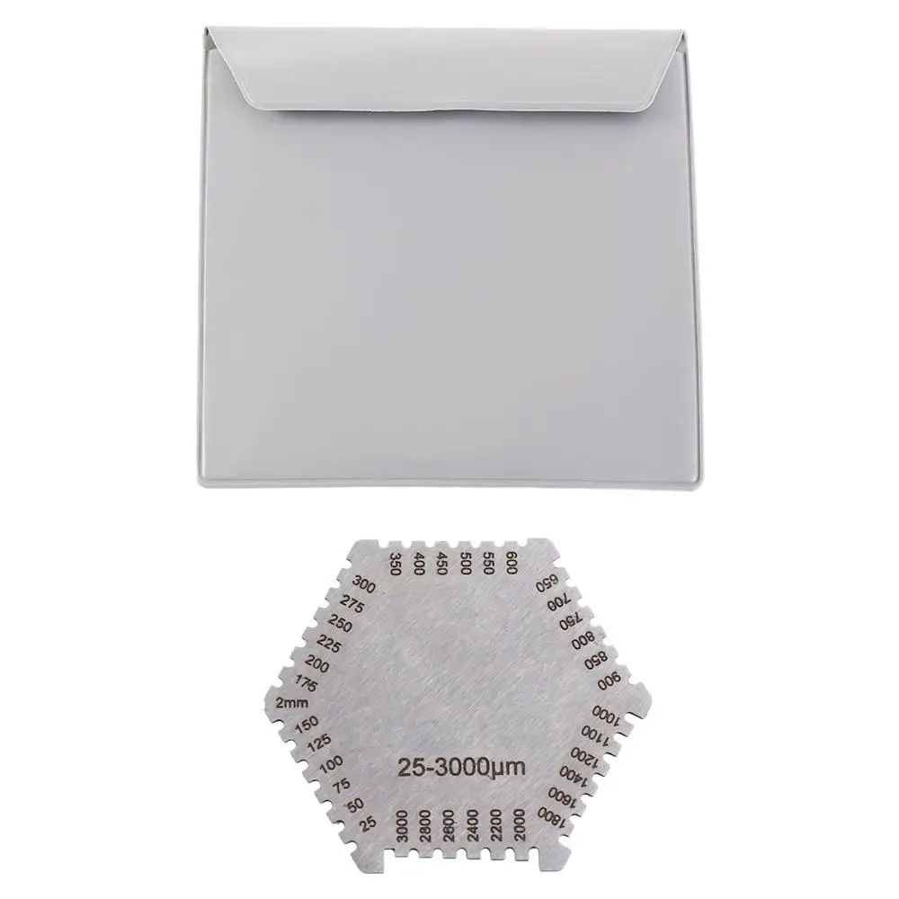 

Paint Coating Hexagon Wet Film Comb High Precision Hexagonal Wet Diaphragm Thickness Gauge 25-3000um Stainless Steel