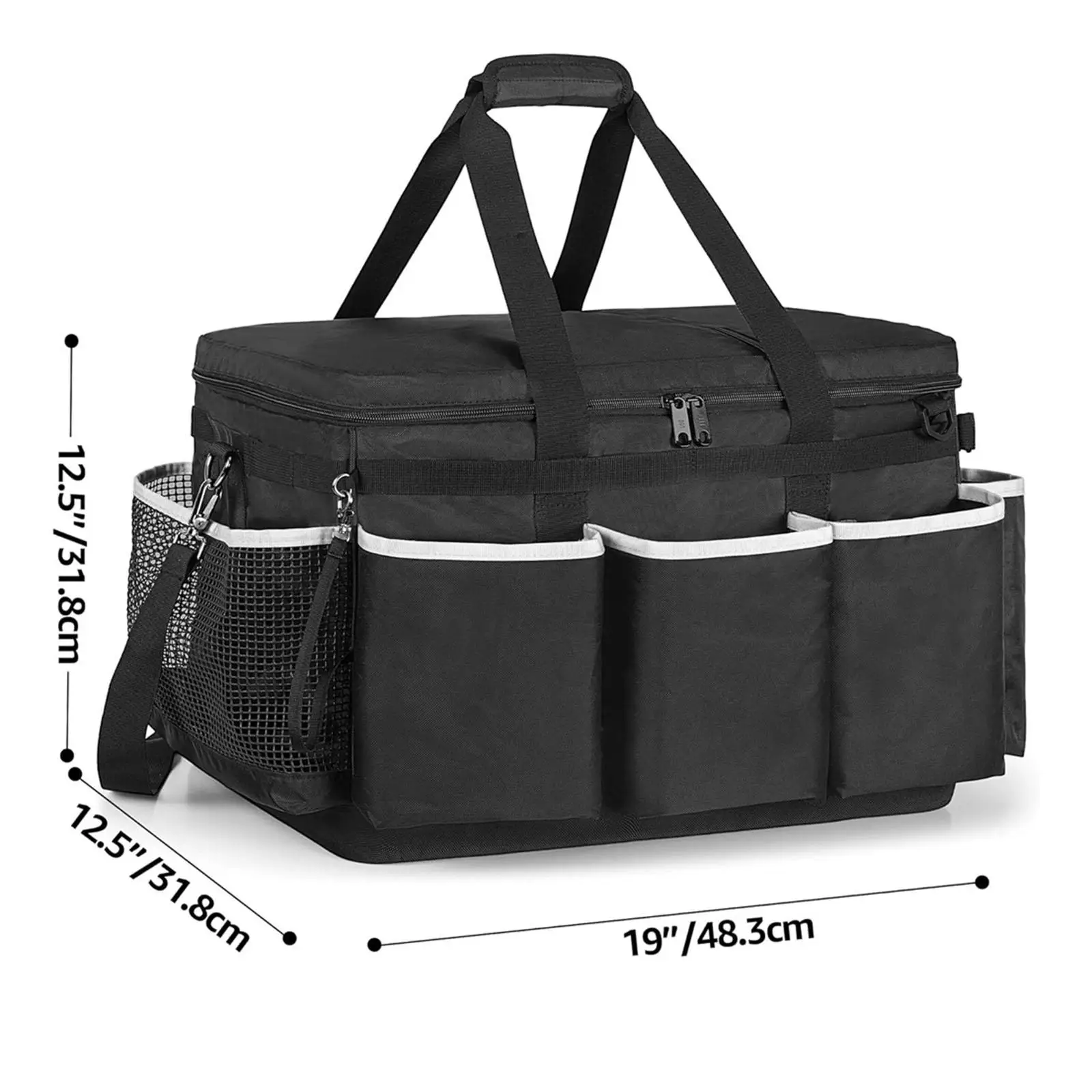 

Versatile Cleaning Supplies Storage Bag Professional Tool Organizer with Multiple Pockets for Housekeeper Gardener