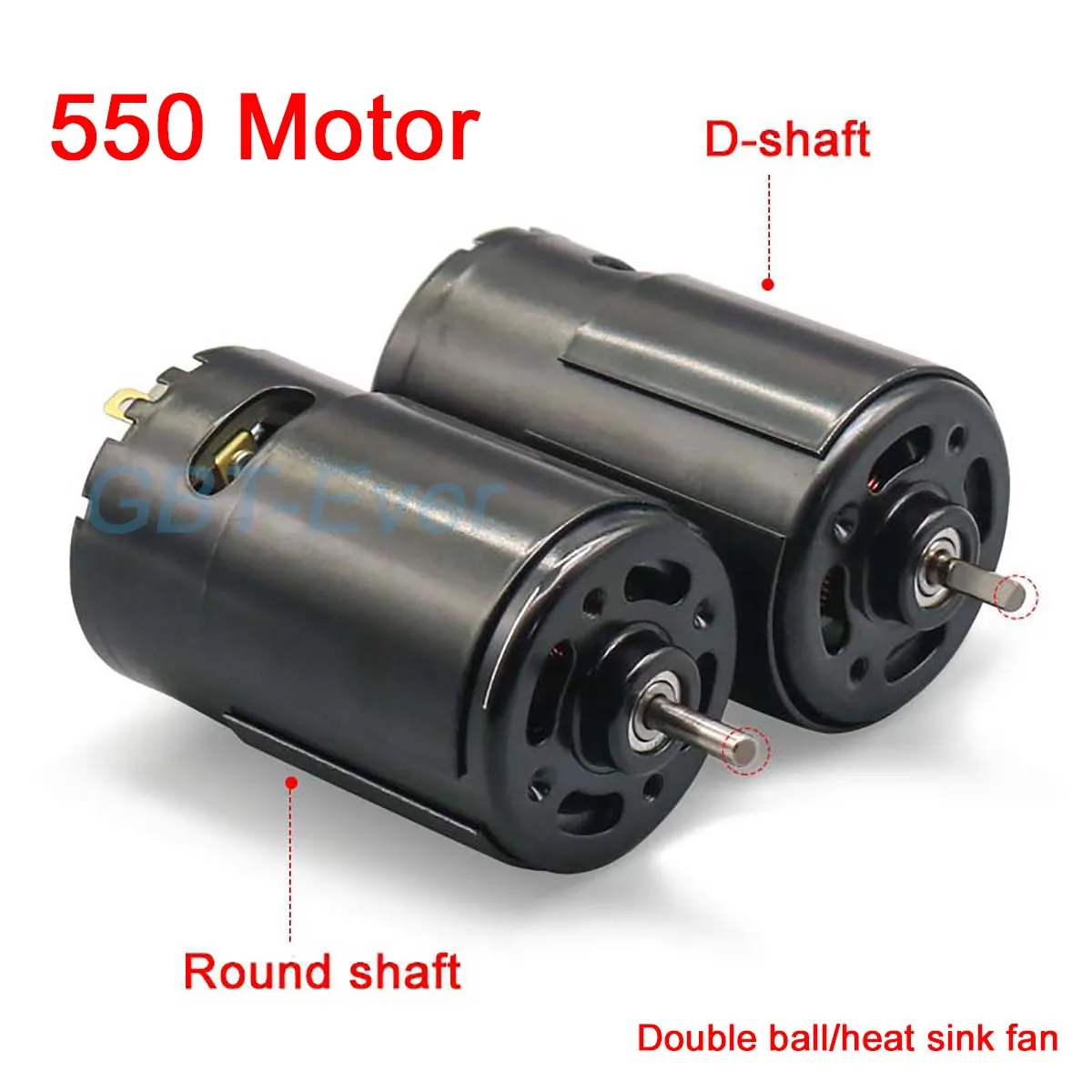 

1Pcs Black 550 Motor DC 7.4V 10400RPM/13200RPM Ball Bearing High Speed Large Torque Strong Magnetic DIY RC Car Boat Motor