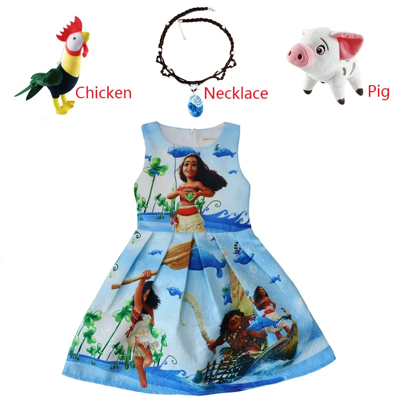 

Kids dresses for girls Princess Moana Cosplay Costumes for Children Vaiana dress Halloween Costume for Kid little Girls dresses