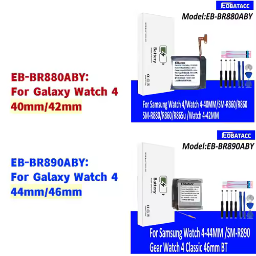 2026 Years Battery EB-BR880ABY For Galaxy Watch 4 40mm/42mm  R865U EB-BR890ABY For Galaxy Watch 4 44mm/46mm R870 SM-R875U + Tool - Image 2
