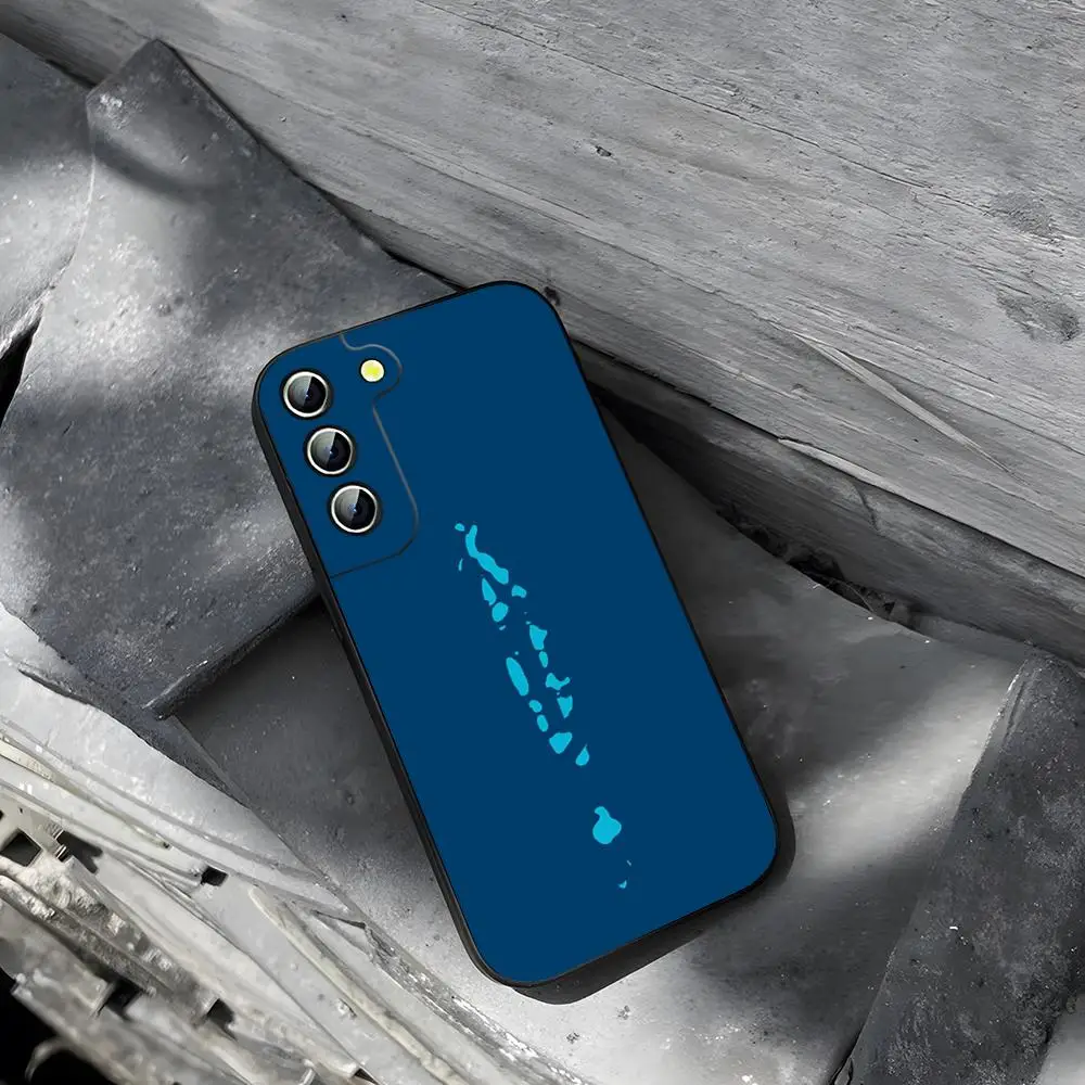 MALDIVES Map Phone Case For Samsung A24 A54 A34 A14 A23 A33 A13 A21 A71 A31 A22 A53 A52 A73 A32 A50 A20 A40 Coque image 5