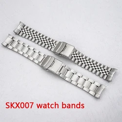 SKX007 SRPE Watch Bracelet Folding Clasp Solid Curved End Compatible with SKX007 Case 22mm Stainless Steel Bracelet Spares