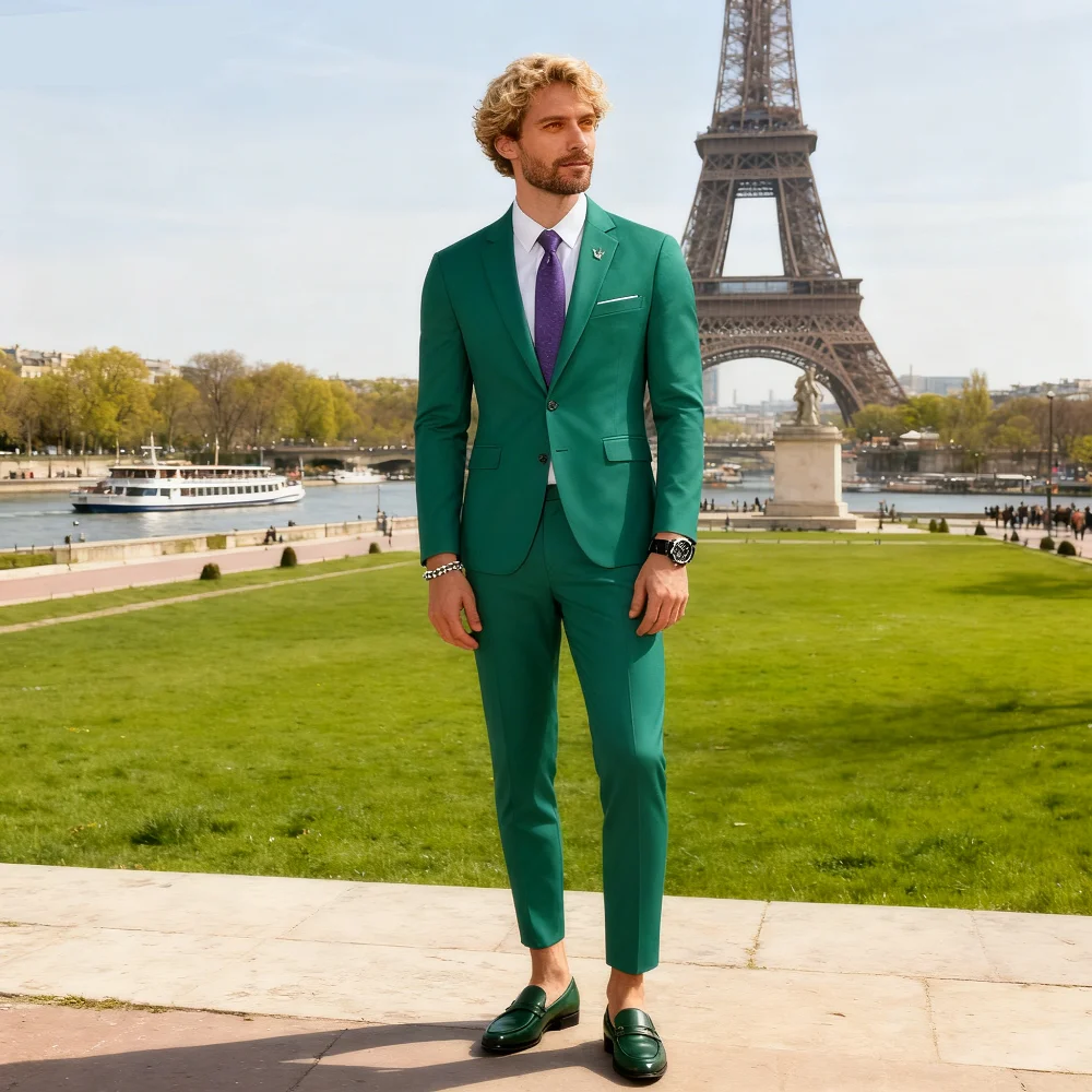 

Elegant Men's Formal Suits with Xale Lapel Special Clothes for Parties Black Brown Suit Handsome Male Jacket of