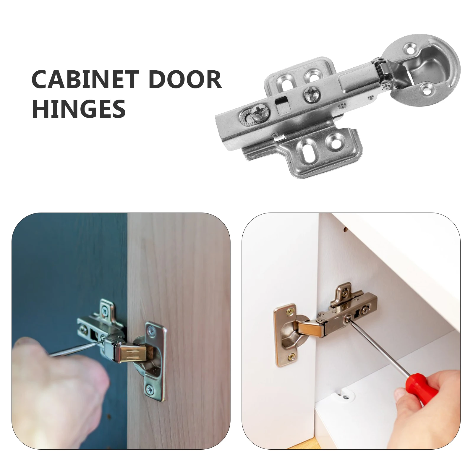 

2pcs Hydraulic Damping Silent Black Stainless Steel 26mm Glass Door Hinge Kitchen Cabinet Wardrobe Cupboard Heavy Duty
