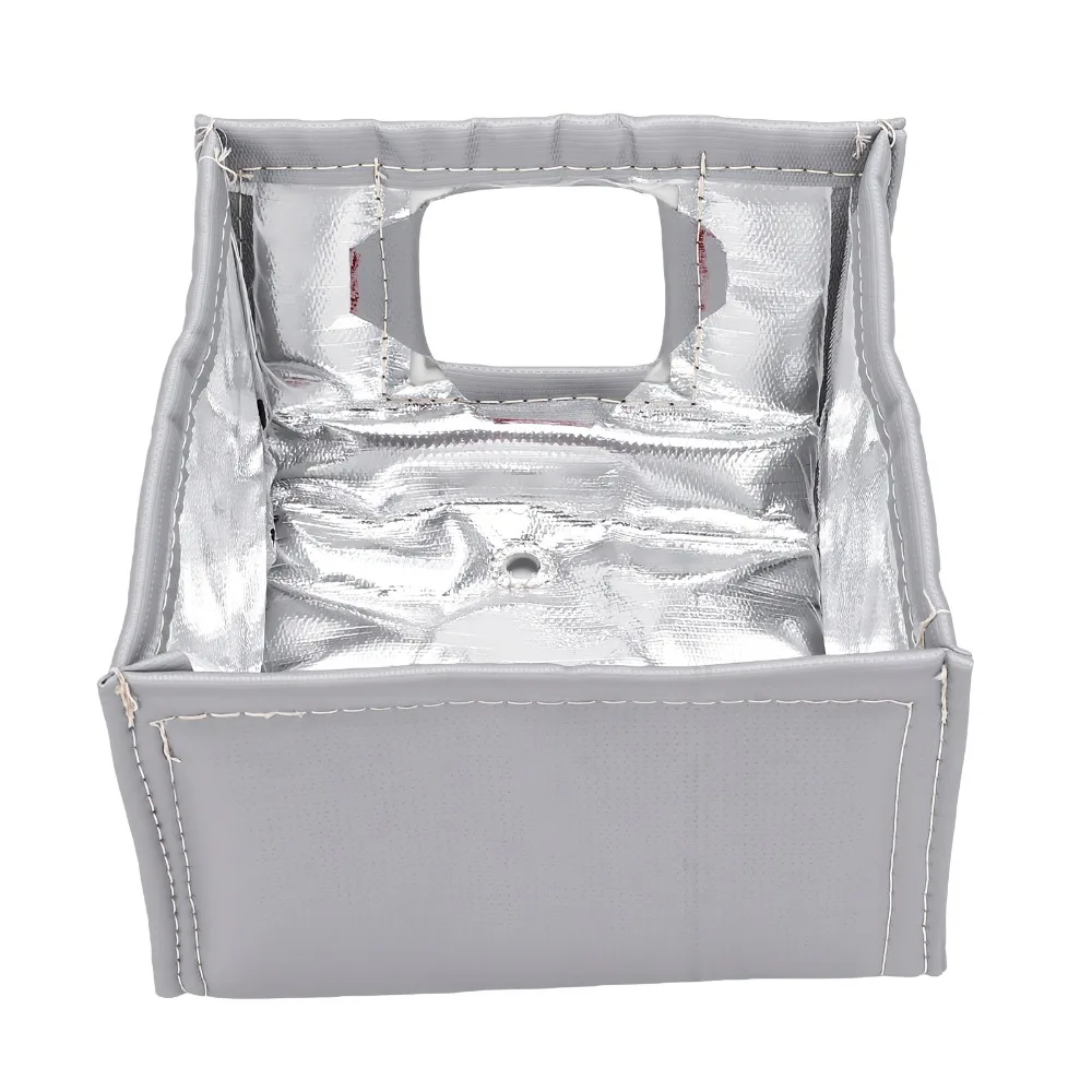 Fiberglass Material Muffler Heat Cover Dust-Proof Design 7.4x5x6.88in Size Muffler Exhaust Blanket Heat Resistant Universal Fit