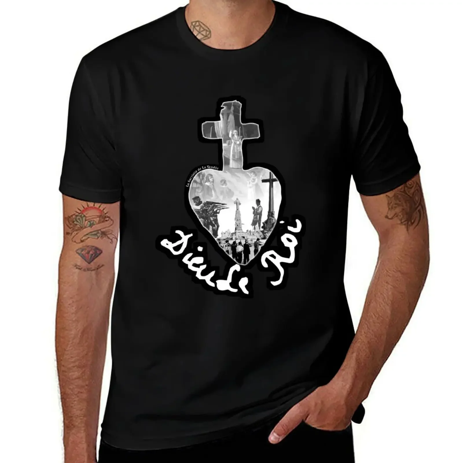 La Vendée Sacristy logo with wide border T-Shirt custom shirt oversize t-shirts man basketball graphic tees men t shirts