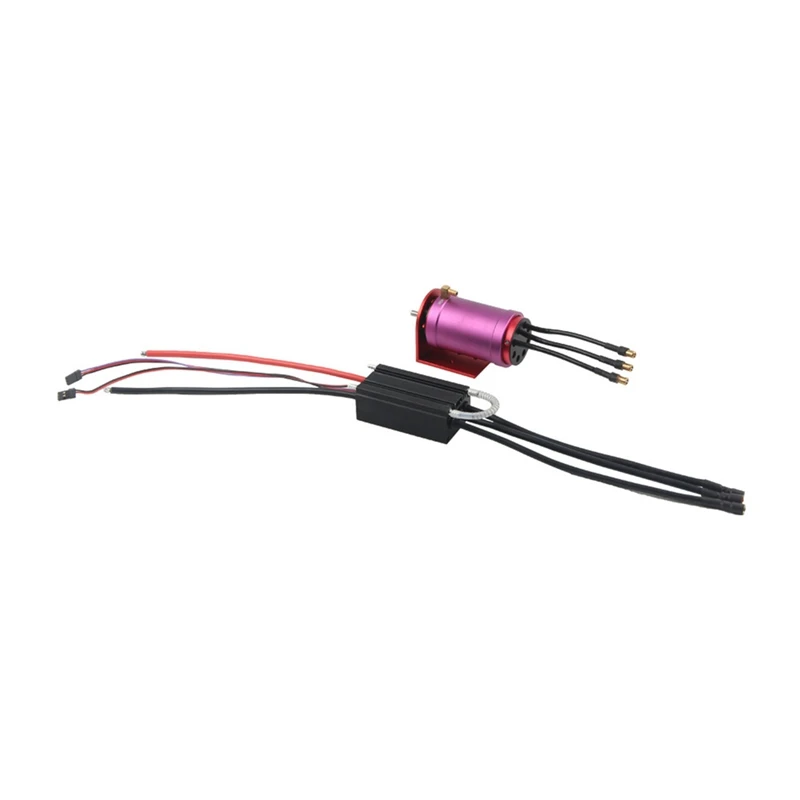 24V RC 4082-1600KV ไร้แปรงถ่านแจ็กเก็ตระบายความร้อนด้วยน้ำมอเตอร์แบบไร้แปรงถ่านที่150A ตัวควบคุมความเร็วอิเล็กทรอนิกส์สำหรับรถเรือ RC