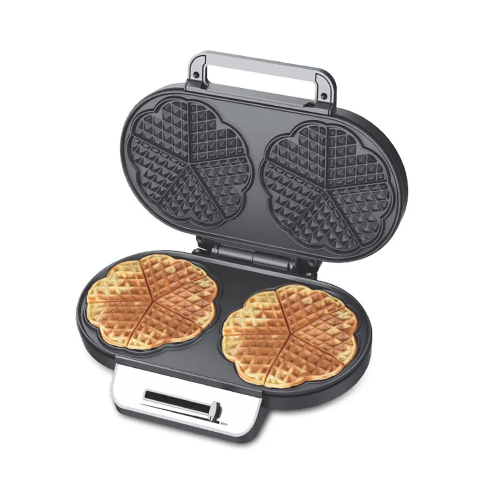 121hot Kitchen Appliances 110V Household Double-Plate Waffle Maker Love Sandwich Machine Baking Breakfast Cakes Electric Cake Pa