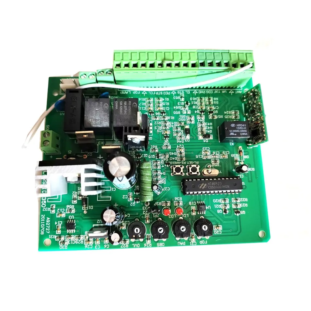 12VDC 24VDC circuit board controller PCB card compatible for 12vdc 104410 sliding gate opener placa para puerta corredera