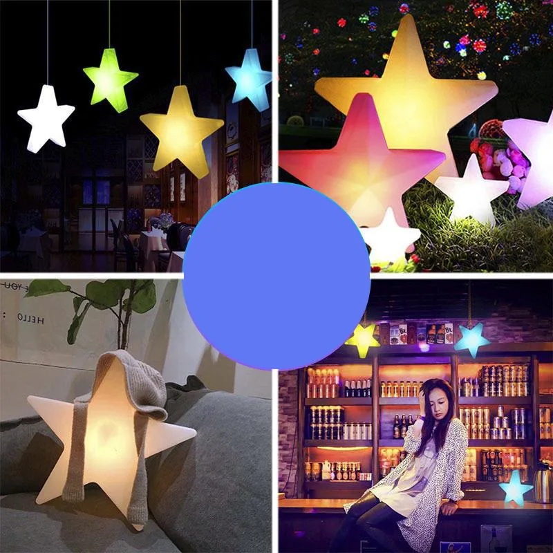 Outdoor Modern Solar Landscape Lights New Creative Stars Pattern lampade decorative impermeabili LED 16 colori Atmosphere Night Lighting