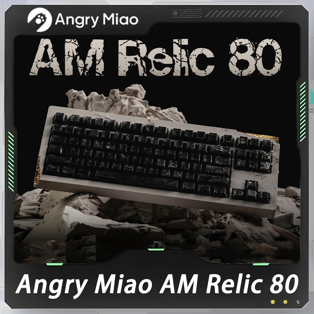 

Angry Miao AM Relic 80 Mechanical Keyboard Hot Swap Wireless Charging RGB Wireless Gaming Keyboard Custom Programming Pc Gamer