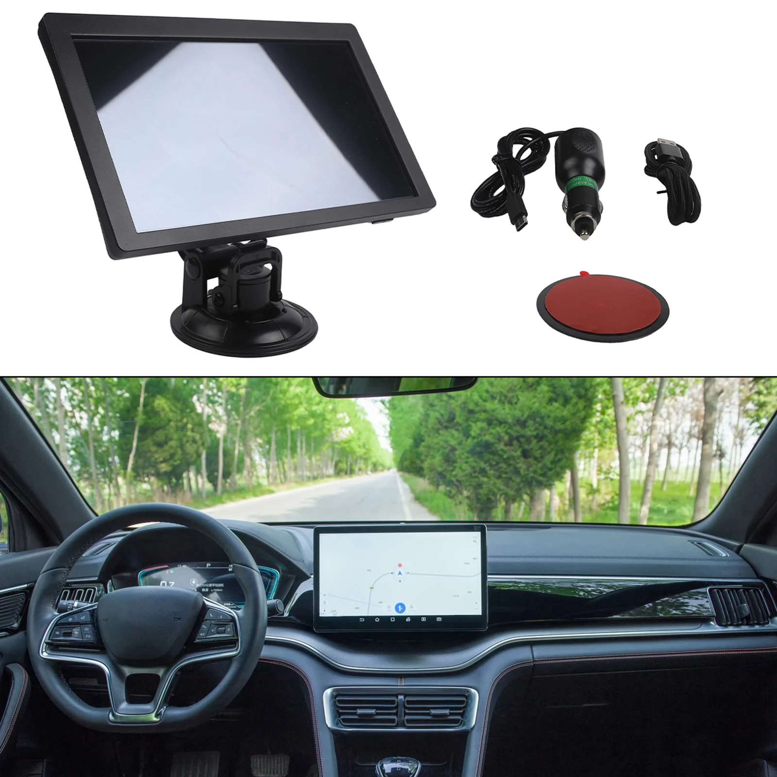 Car and Commercial Vehicle for gps Navigator 9 Inch 2025 Model with Offline For UK France Maps FM Transmission and Lane