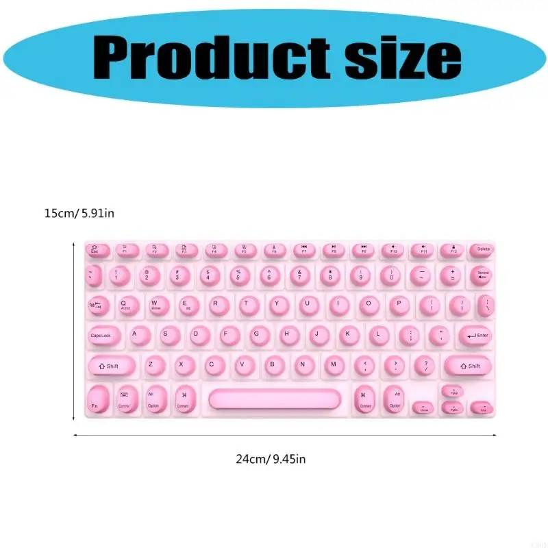 C90F Silicone -toetsenborden bedekken voor nagels verhoogde keycaps Ergonomische typing manicure protecties antidust