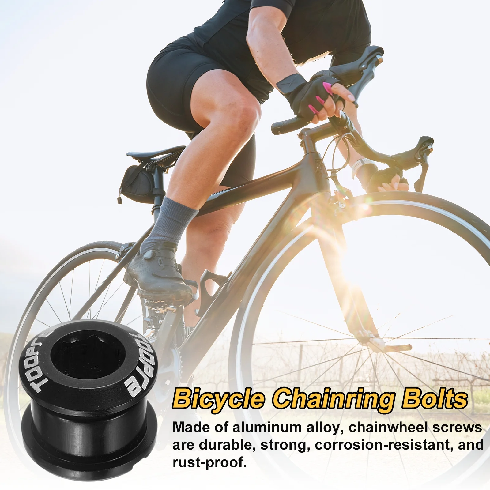 5 قطعة 6.5/8.5 مللي متر سلسلة البراغي واحدة مزدوجة سلسلة مسامير M8 دراجة من سبيكة الألومنيوم سلسلة مسامير الطريق الجبلية الدراجة الجبلية