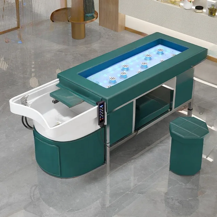 

-Multifunction Ceramic Basin Salon Hair Wash Massage Moxibustion Shampoo Bed