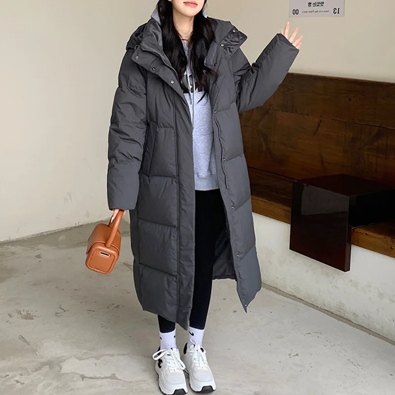Women's Models Fall Winter Tops Coat Down Coat Duck Down Mid-length Warm Vintage Simple Comfortable Soft Niche New Versatile