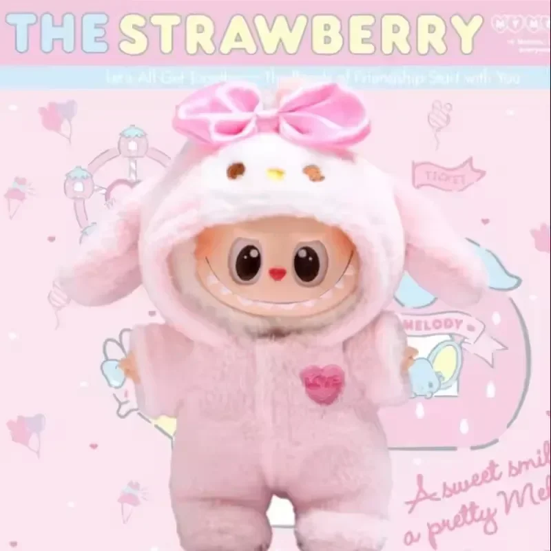 

For LabubuV1V2V3 Doll Clothes Baby Penguin Onesie Idol Dolls 15/17cm Plush Doll'S Clothes Sitting Party Accessories,No doll