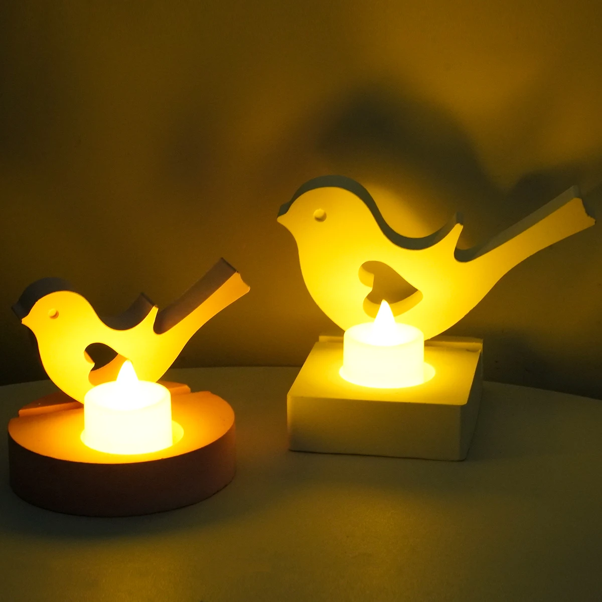 愛の鳥の形をしたシリコーンのキャンドルホルダー,デイジー,石膏のセメント,ハート型,樹脂モールド,バレンタインデー用