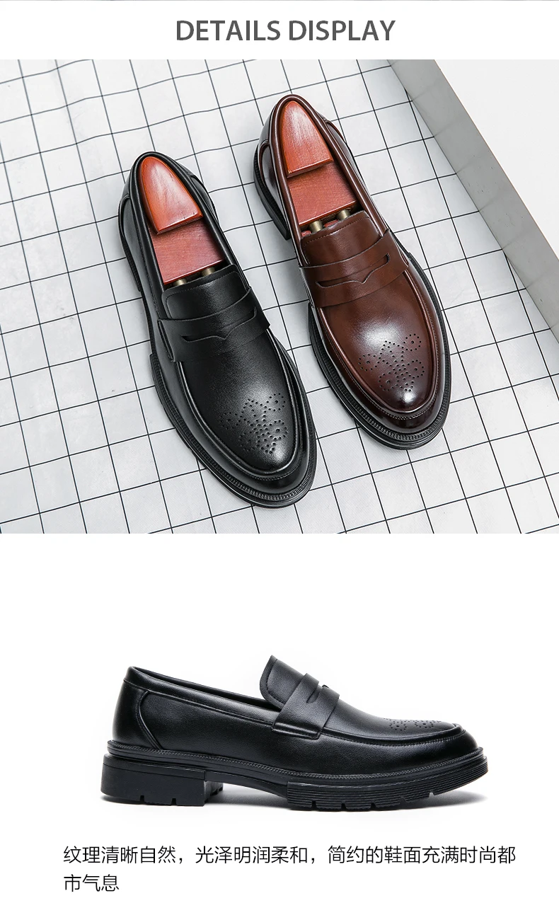 Zapatos Brogue clásicos para hombre, zapatos de cuero de tendencia para bodas y eventos sociales, zapatos de vestir de alta calidad para hombre, zapatos informales de negocios para hombre