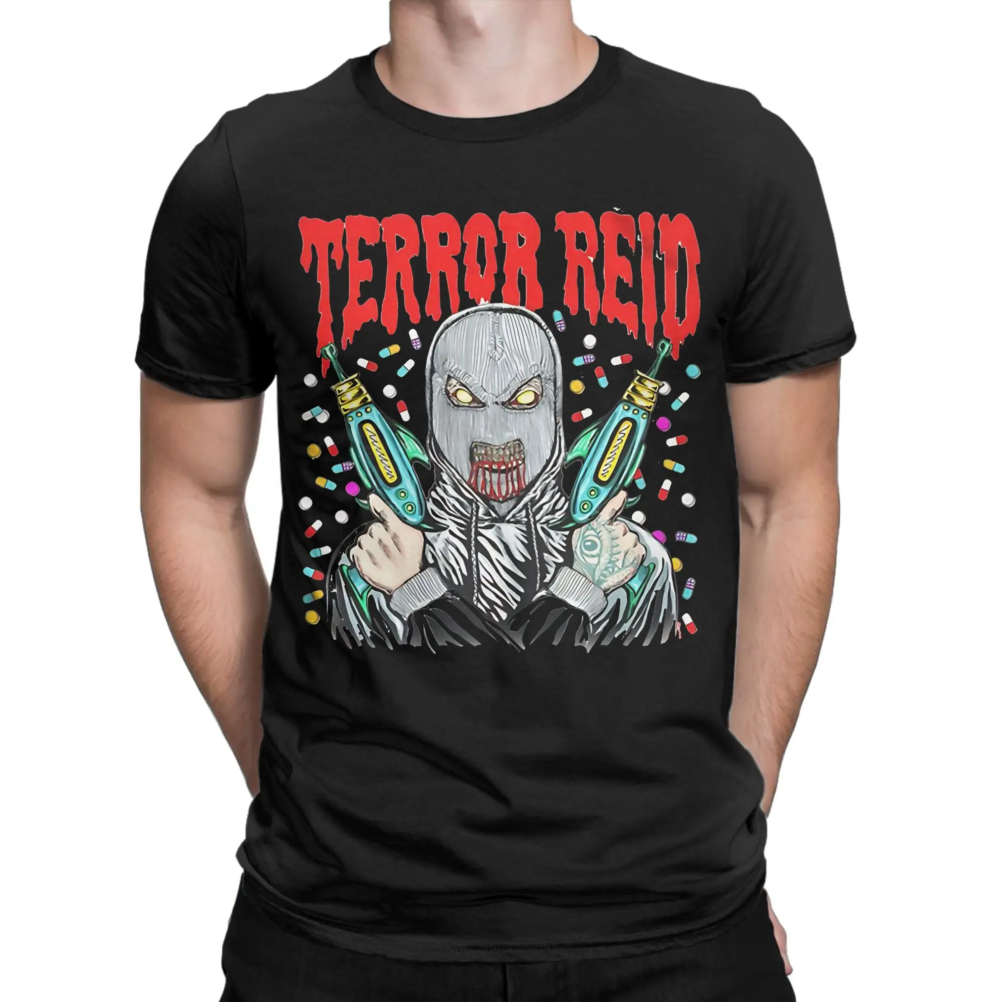 Terror Style Funny 100% Cotton T-Shirt T-Terror Reid Tops Tees For Men