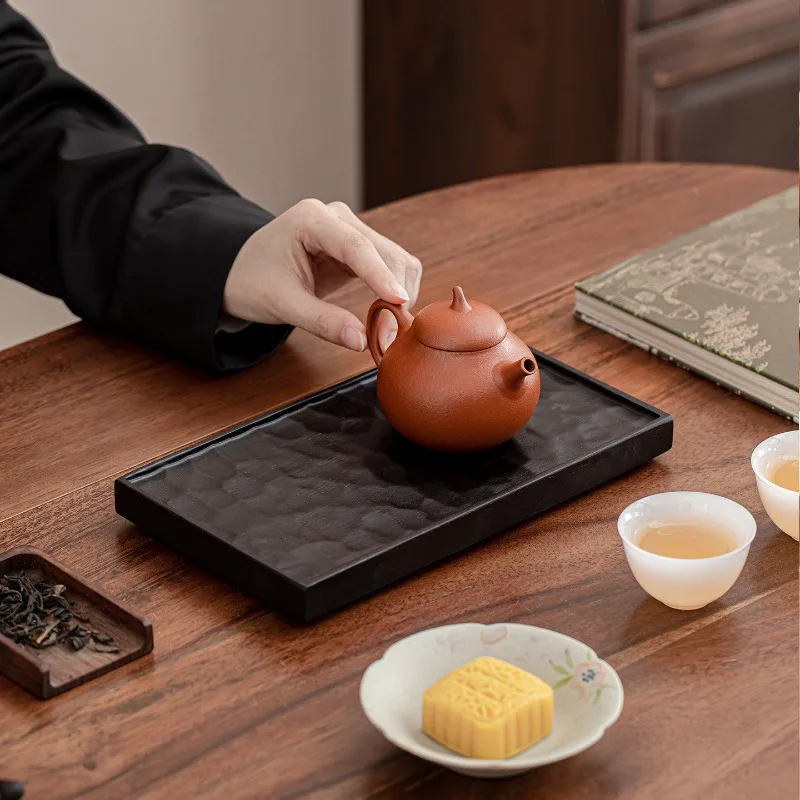 Office Home Small Tea Tray Rectangular Serving Kong Fu Tea Tray Living Room Shapes bandeja de bambu para cozinha Wooden Trays