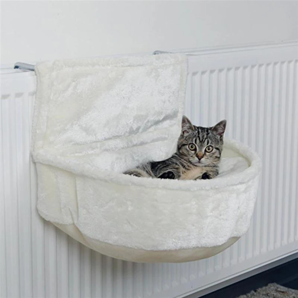 

multifunctional radiator hanging cat hammock cat house with durable metal frame plus velvet winter cat hanging Bed Sleeping Bag