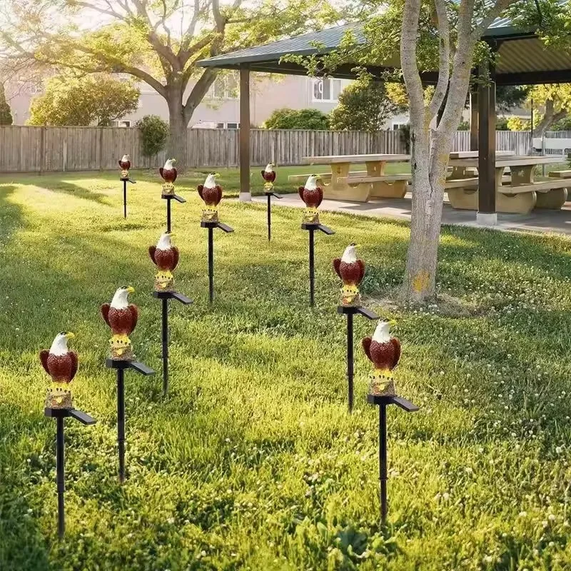 

Home & Garden Ground Plug Lamps Eagle Shaped Solar LED Lamp Resin Animal Sculpture Outdoor Inserting Ground Night Light Outdoor