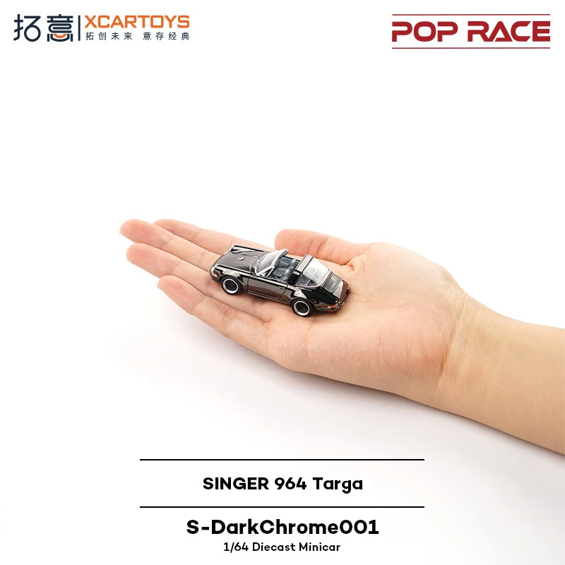 POP RACE 1:64 Porsche SINGER 964 Targa Alloy Diecast Car Model Collection