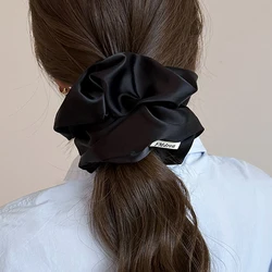 1pc Solid Color 18cm Elastic Hair Accessories Extra Large Hair Scrunchies Oversized Hair Rope Satin Hair Ring Ponytail Hol