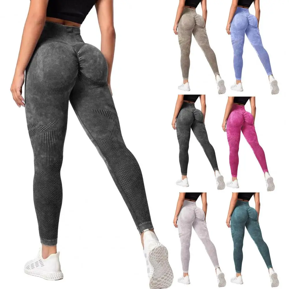 Frauen Fitness studio nahtlose Yoga hosen Sport kleidung dehnbare hohe Taille sportliche Übung Fitness Leggings Sport Active wear Leggings