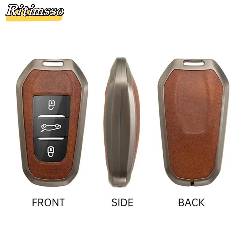 Alloy Car Key Case Cover Shell Fob For Peugeot 308 408 508 2008 3008 4008 5008 Citroen C1 C2 C4 C4L C6 C3-XR Picasso DS3 DS4 DS5