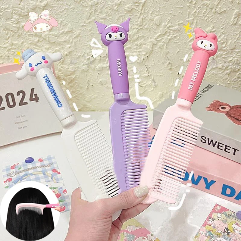 

Sanrio Kuromi Hair Comb for Girls Cinnamoroll Anti-static Hair Comb Cute Melody Portable Bag Cute Combs for Lovers Birthday Gift